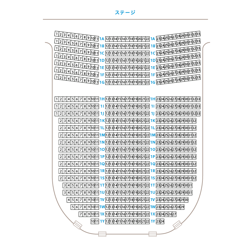 座席表大ホール1階