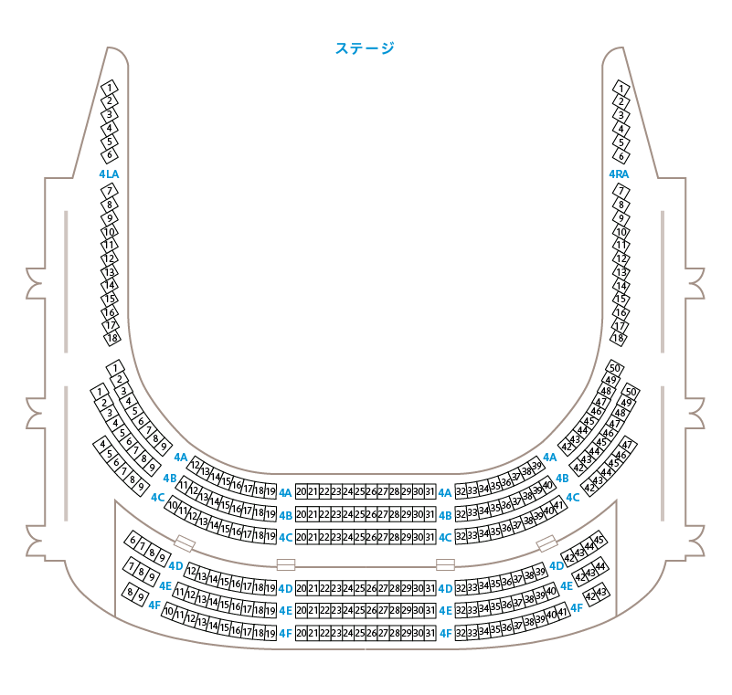座席表大ホール4階