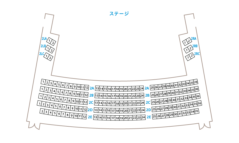 座席表中ホール2階